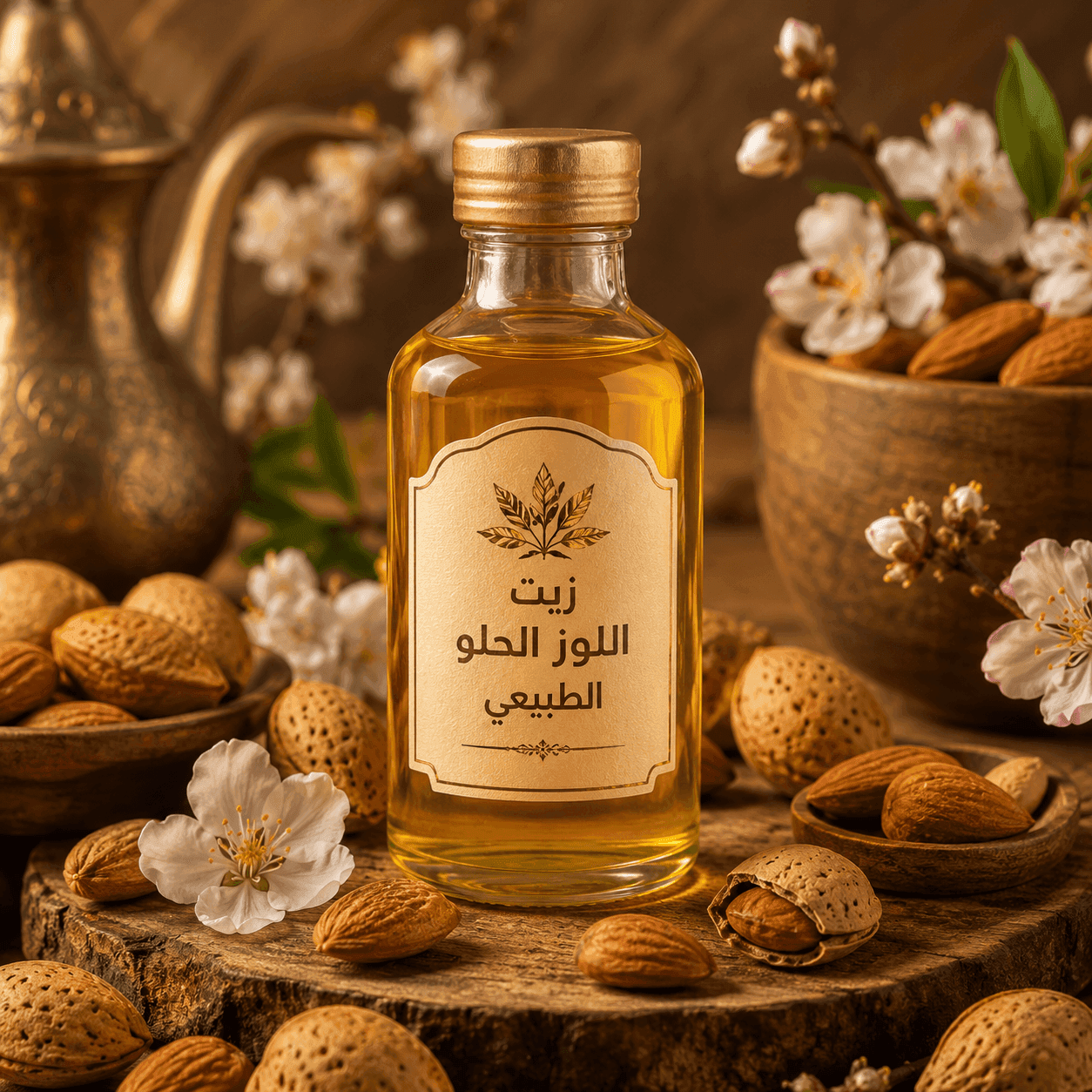 صورة زيت اللوز الحلو الطبيعي